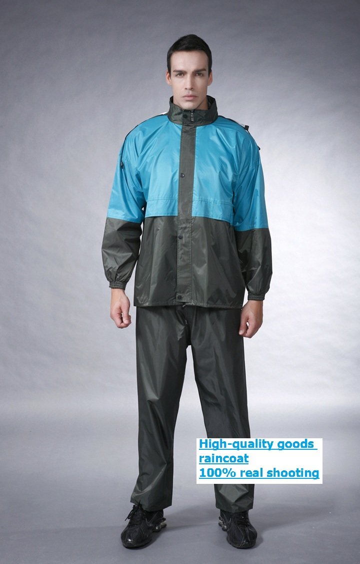 The fashion leisure outdoor raincoat, motorcycle rain suit thickening