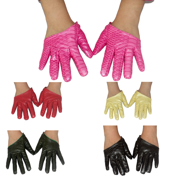 The first grade fashion women's PU gloves faux leather gloves t ruslana korshunova personality gloves leather gloves