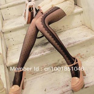 The Japanese original single qiu dong spring of false eyelash pantyhose little silk stockings backing socks