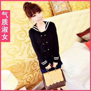 The Korean version of women in 2012 New Retro college wind double-breasted suits windbreaker jacket women / ladies jacket