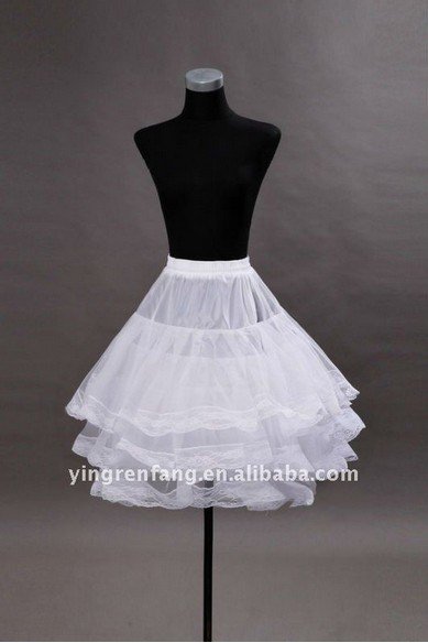 The latest exempt postage modern elegant white wedding dress three layer sexy petticoat PC-033