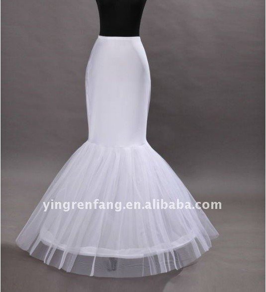 The latest modern mermaid sell like hot cakes elegant white wedding dress fishplate two layers petticoat PC-035