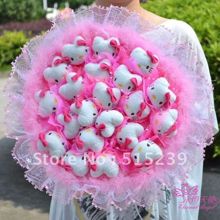 The new 18 KT cat bouquet wedding supplies creative gifts wholesale new Wedding Bouquet/birthday gift+free shipping X3