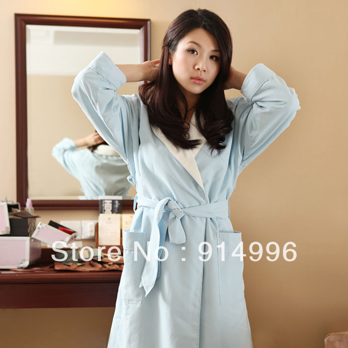 THE NEW BEAUTIFUL DOUBLE LAYER MICROFIBER BATHROBE FOR WOMEN PAJAMAS WHOLESALE