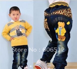 The new boy's pants spring children's wear pants bear children han jie jeans boy girl pants