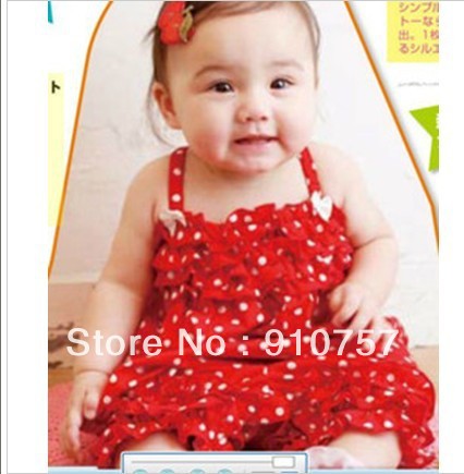 The new children's clothing brand fashion features lovely red dots straps panty /Five sets of hand