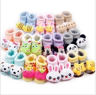 The new children's cotton socks wholesale stereo BB animal head BB socks children socks(12pcs\lot)