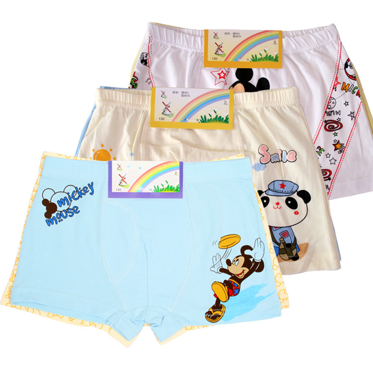 The new  children's underwear baby boy mickey lycra cotton pants underwear
