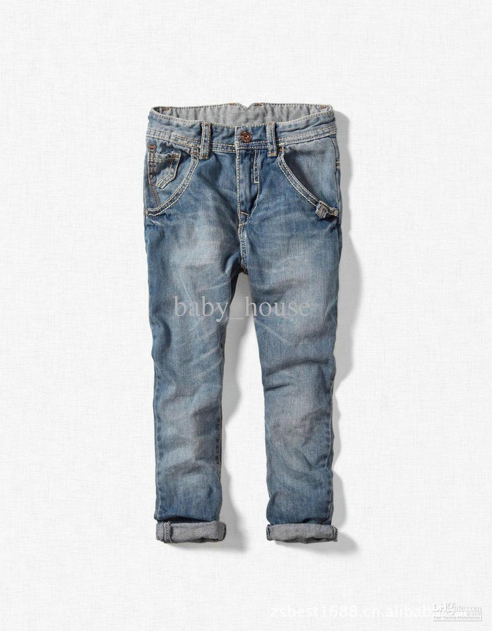 The new children straight volume wear white trousers jeans Boys trousers(6pcs/lot)