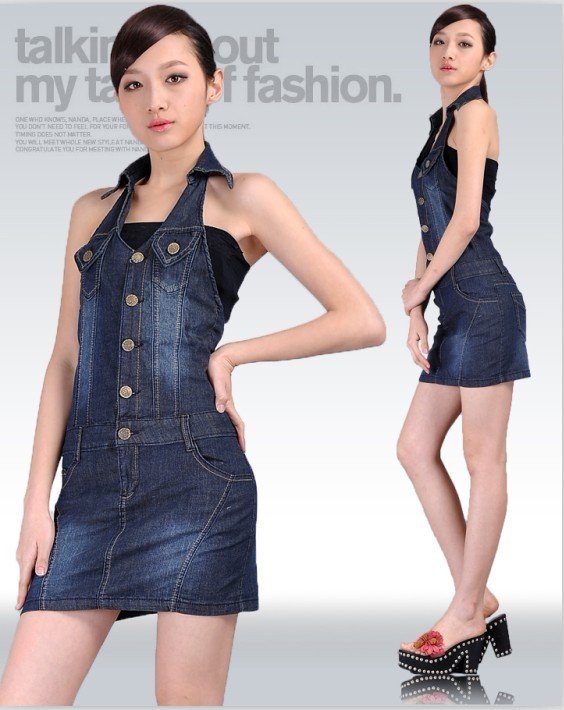 The new denim overalls, denim skirt, skirts, leotard, sexy Dress Free Shipping-G176