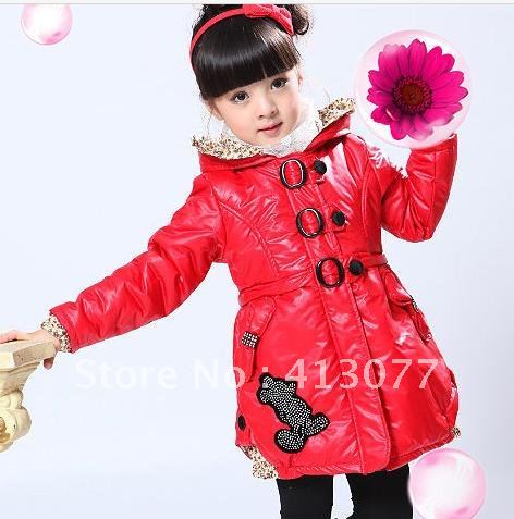 The new girl add thick winter clothing han edition children's clothing hair quilted jacket winter coat cotton-padded clothes