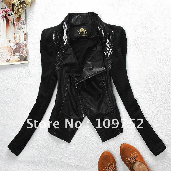 The new high-end sequins decoration washing women 's small leather Free shipping