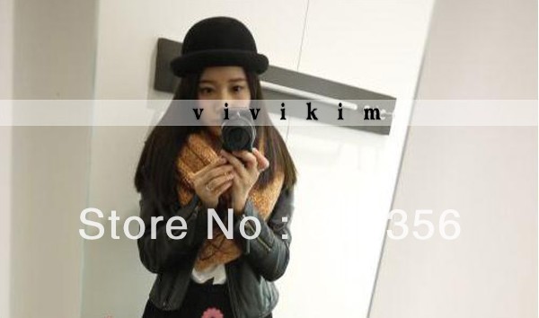 The new Ms. hollow bead retro wool bowler hats small round hat