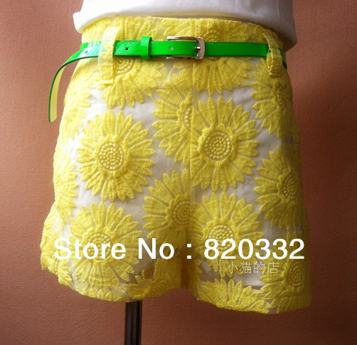 The new spring/summer 2013 women's clothing embroidery shorts