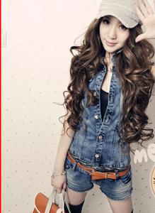 The new summer 2013 women's denim jumpsuits. European and American wind restoring ancient ways is cultivate one's morality