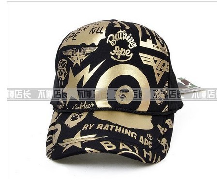 The real thing a golden pattern universal truck cap/hat truck men and women of han han cap in winter