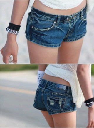 The Retro Super Temptation Babes Sexy Jeans Super Shorts Hot Pants Free Shipping ID: SLA176