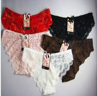 The shopkeeper recommend !! mixed colour Lace cutout women's trigonometric panties panty at a low price,24pcs/lot, Free shipping