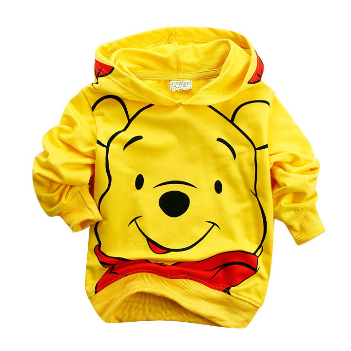 The small wholesale yellow bear sweater children's clothing for boys and girls long-sleeved hoodie