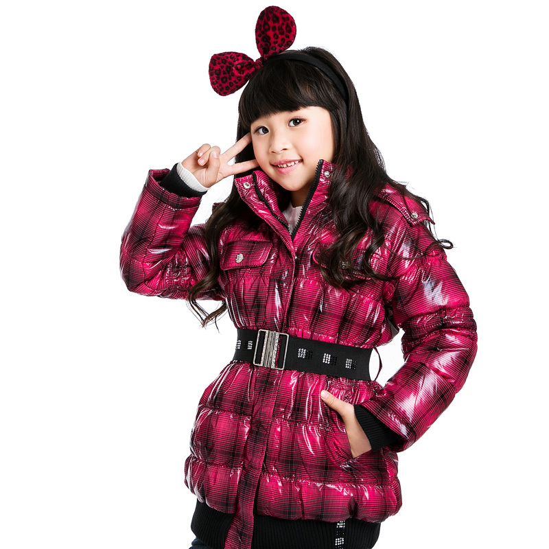 THE TOP BRAND girls jackets and coats child  overcoat  zipper wadded jacket outerwear with hooded