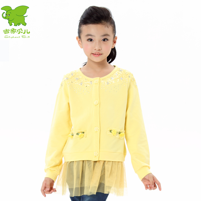 The trend of fashionable casual lourie single autumn outerwear female child skirt clothes cardigan