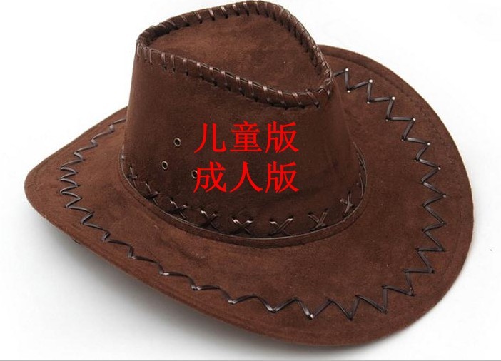 The western the paternity denim hats child adult models hat cowboy hat Xinjiang dance cap free shipping