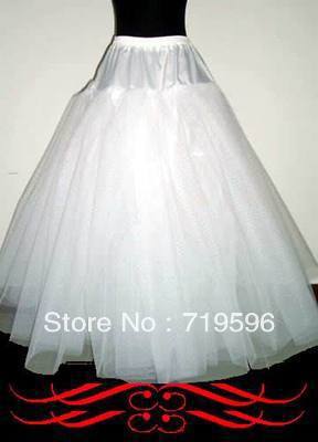 The white layer tulle Hoopless wedding petticoat