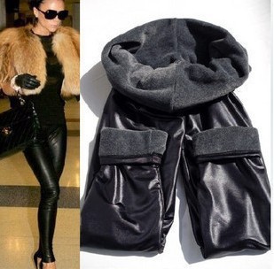 The winter section beaver velvet leather-thickened Leggings boots pants warm pants wholesale plus velvet bunk Ms.