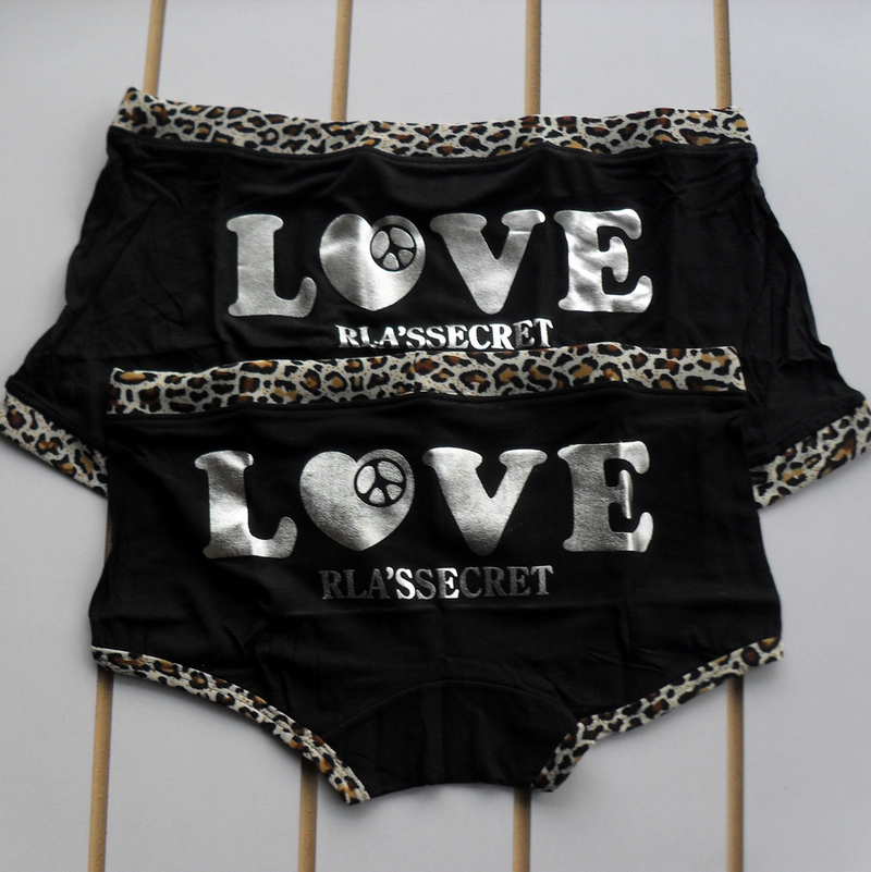 The Wishing Tree good quality modal couple underwear pink series Leopard side men and women pants LOVE Set, HOT!