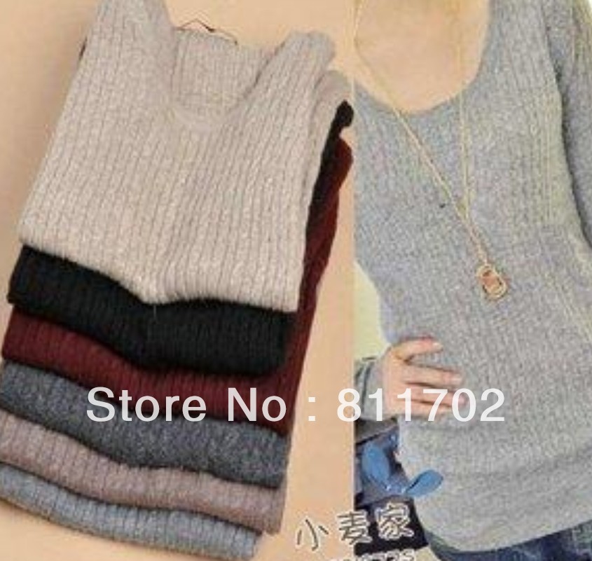 The woman's long round neck knit unlined upper garment sweater coat ,Free delivery