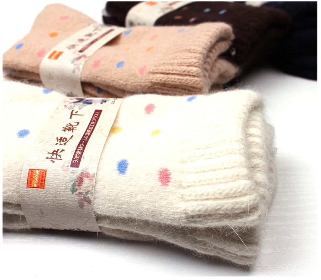 Thermal high quality winter rabbit wool socks female socks loop pile thick warm thermal y14