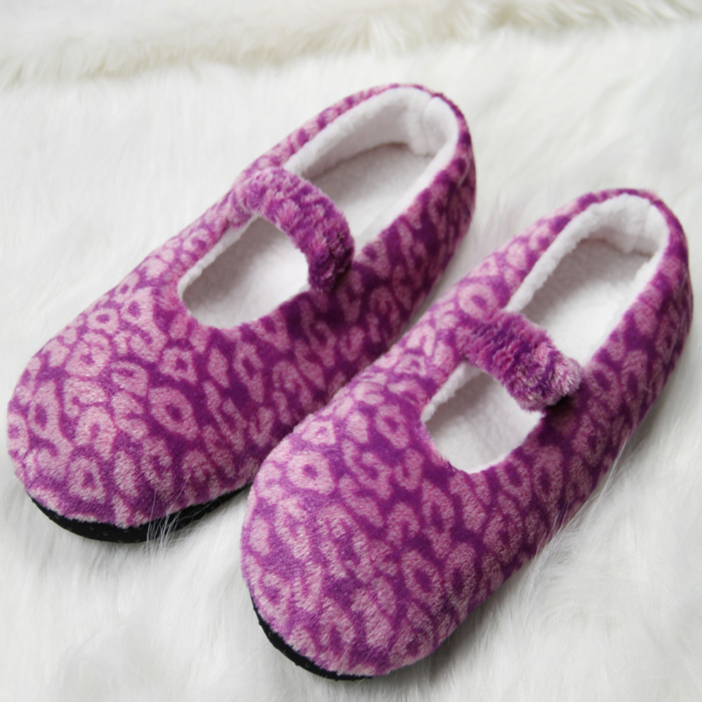 Thermal leopard print sock slippers thickening slip-resistant adult floor socks women shoes ankle sock Women