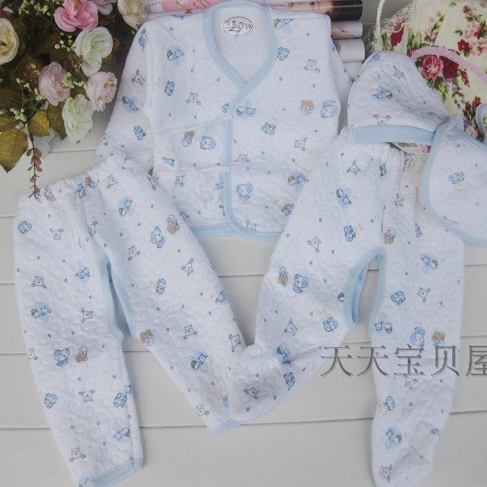 Thermal long johns long johns thickening thermal newborn lacing 5 piece set baby thermal underwear multiple set