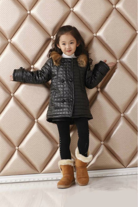 Thermal spring wadded jacket outerwear female child top autumn and winter wadded jacket outerwear