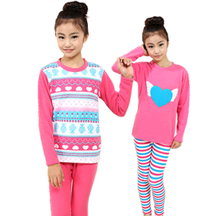 Thermal underwear plus velvet children's clothing female child thermal underwear set thickening female big ploughboys thermal