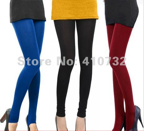 Thick Opaque Slim Stretch Warm Tights Stockings Pantyhose/Legging/Full Length Plain Tight Step Foot Legging - Free Shipping
