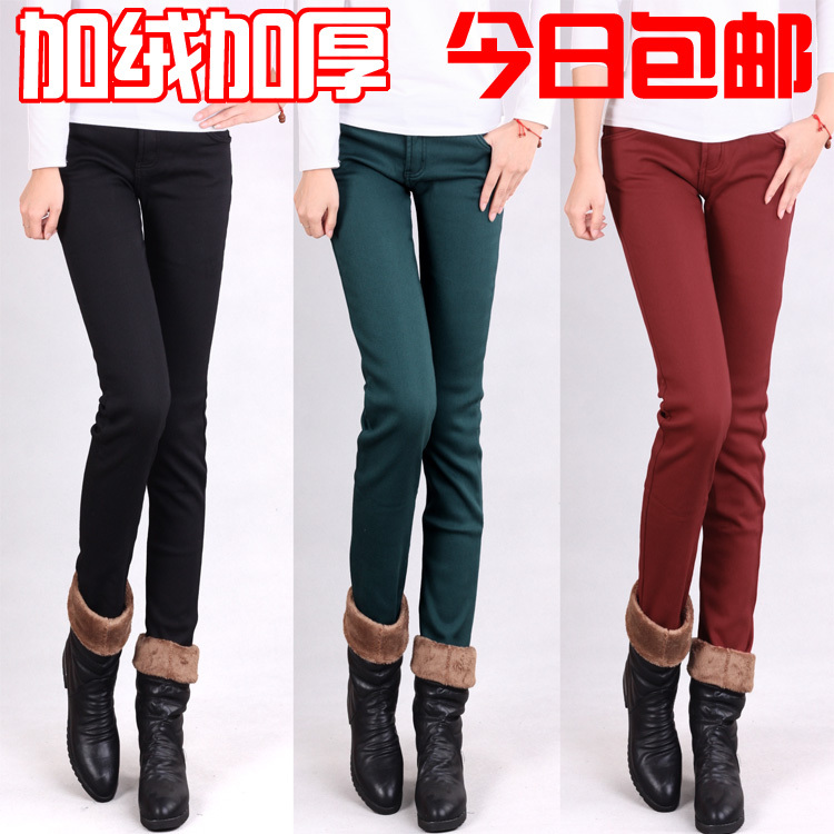 Thickened plus velvet elastic in the waist pants leggings and pencil pants in 2012