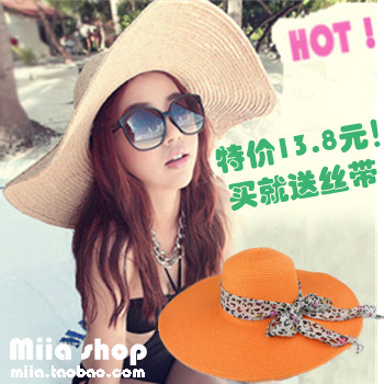 Thickening bandeaus big summer sun-shading hat beach cap large brim hat sunscreen , Free Shipping