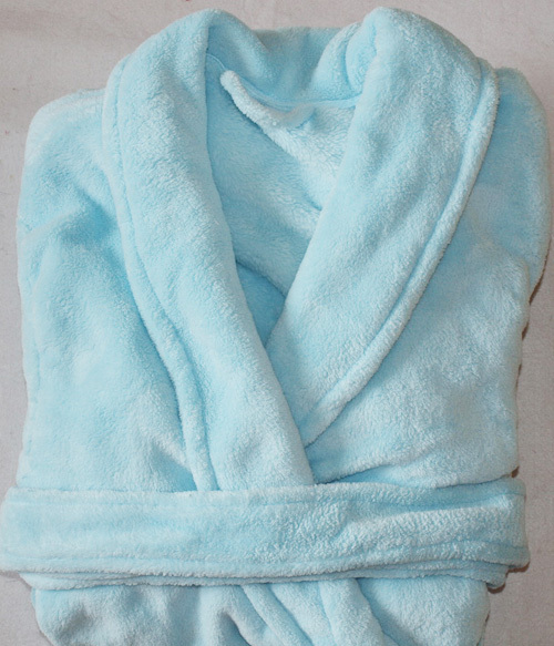 Thickening coral fleece bathrobe lovers robe coral fleece robe