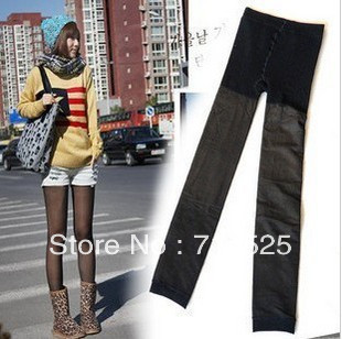 thickening double layer bamboo charcoal fiber legging meat warm pants ankle length trousers opp bags packing a