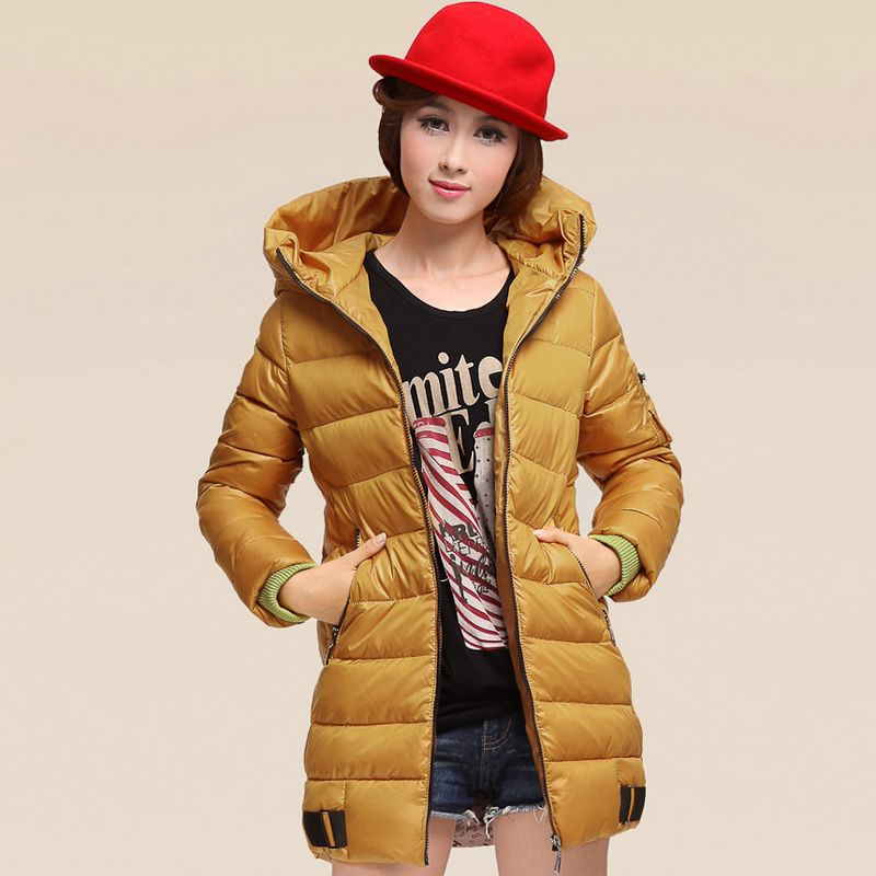 Thickening outerwear women's with a hood medium-long wadded jacket cotton-padded jacket plus size casual women's