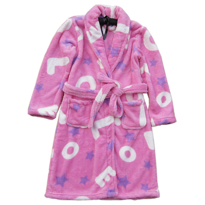 Thickening super soft coral fleece robe coral fleece bathrobe autumn and winter sleepwear