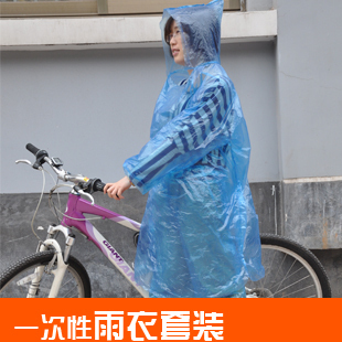 Thickening type raincoat rain pants set split pullover style disposable raincoat disposable rain pants twinset