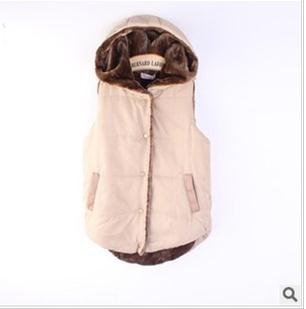 Thicker  Vest cotton coat, Women hooded vest coat +100% cotton fabric with free shipping