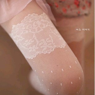 Thigh lace socks Princess White Stockings wholesale pantyhose (black and white 2 colors)