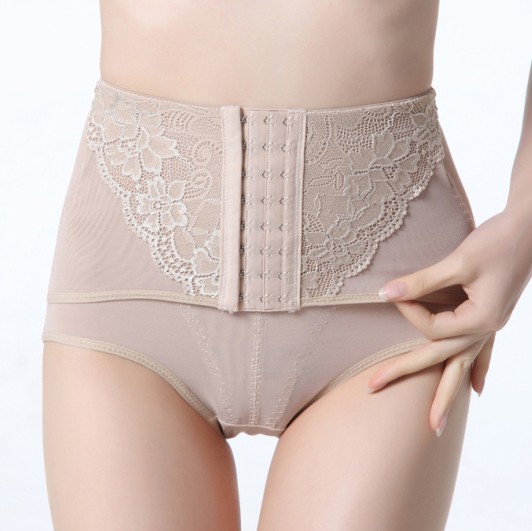 Thin abdomen pants drawing body shaping beauty care pants breathable gauze postpartum high waist butt-lifting thin waist corset