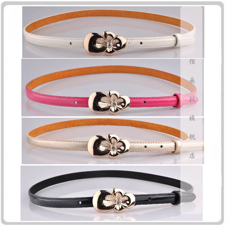 Thin belt female all-match women's belt decoration women's fashion strap japanned leather candy color