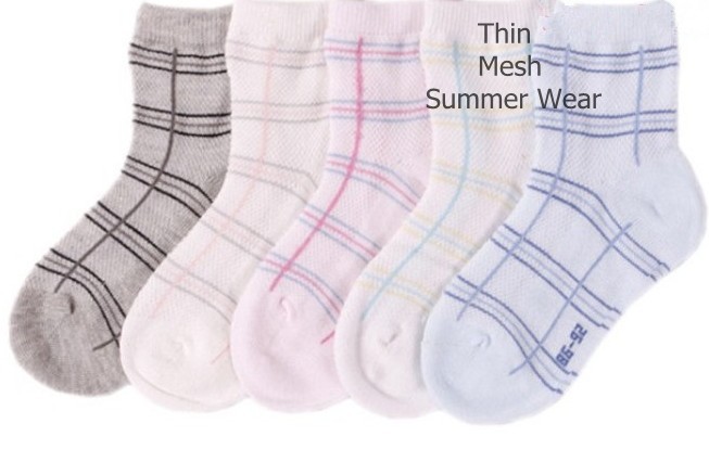 Thin cotton Mesh Summer baby socks hosiery infant toddler hose 1-3Y wear 5colors free ship 670040J