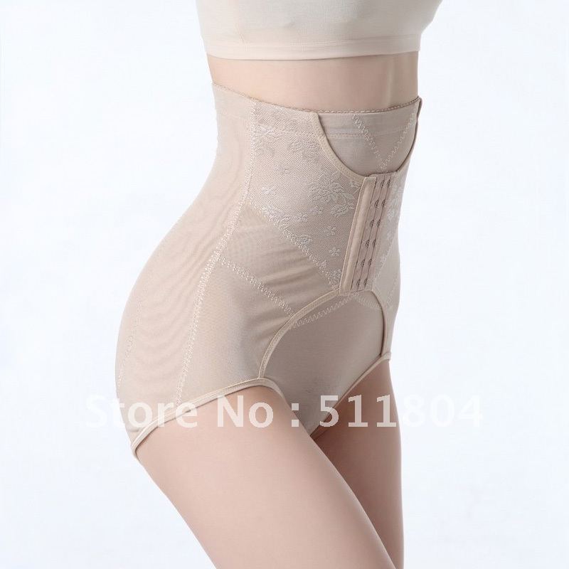 Thin High Waist Abdomen Drawing Butt-lifting Panties, Female Body Shaping Control Pants ( 2pcs / Lot ) Free Shipping