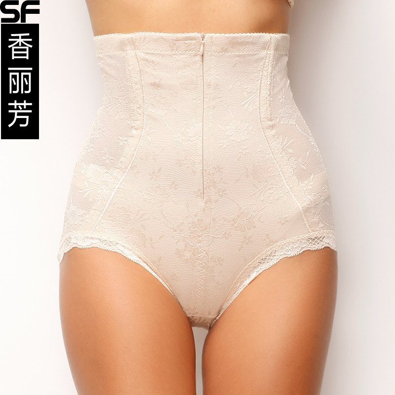 Thin high waist zipper abdomen drawing butt-lifting panties postpartum body shaping pants corset pants slimming beauty care